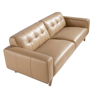 Divano Chester a 3 posti in pelle sabbia