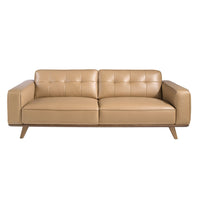 Divano Chester a 3 posti in pelle sabbia
