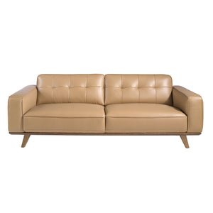 Divano Chester a 3 posti in pelle sabbia