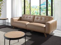 Divano Chester a 3 posti in pelle sabbia