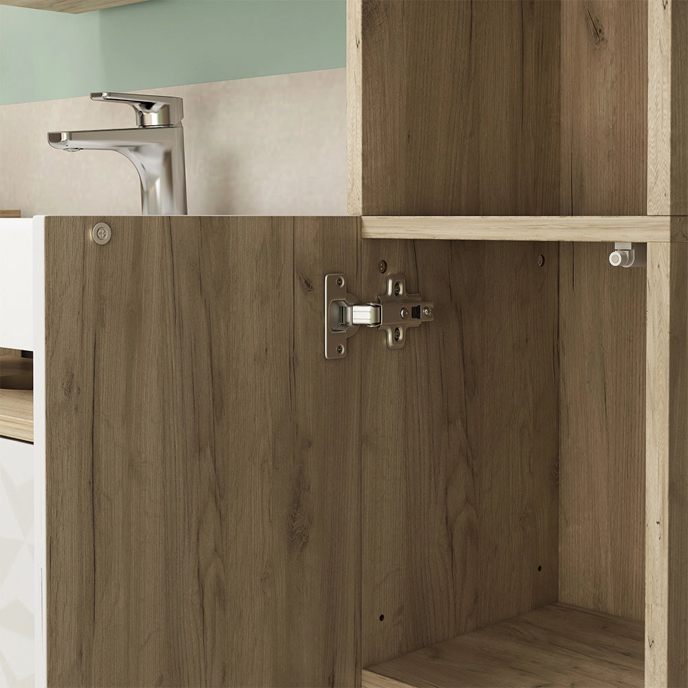 Vicco Armadio per il bagno Bianco 30 x 189.5 cm con 2 ante e 3 scomparti