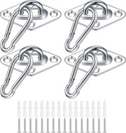 Occhiali di supporto in acciaio inossidabile 4 pezzi - Viti per fissaggio di plafond e parete - Supporti per sdraio e ombrellone di zoncolato