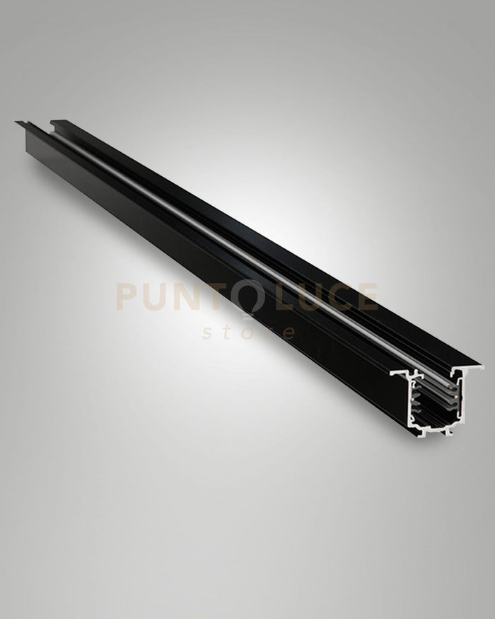 6121-06-200 BINARIO NERO INCASSO 3 FASI+DALI L.200CM