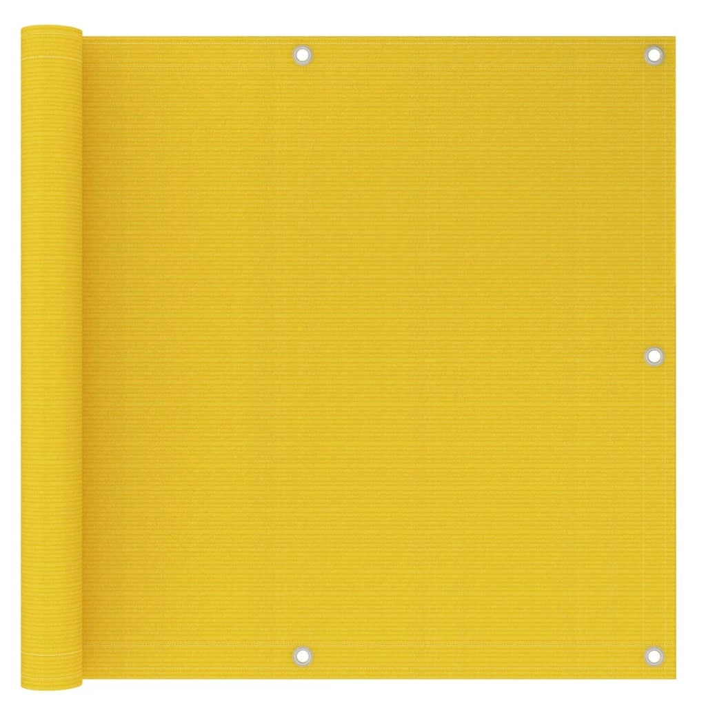 Schermo per balcone schermo per la privacy 90 x 500 cm HDPE giallo 02_0010203