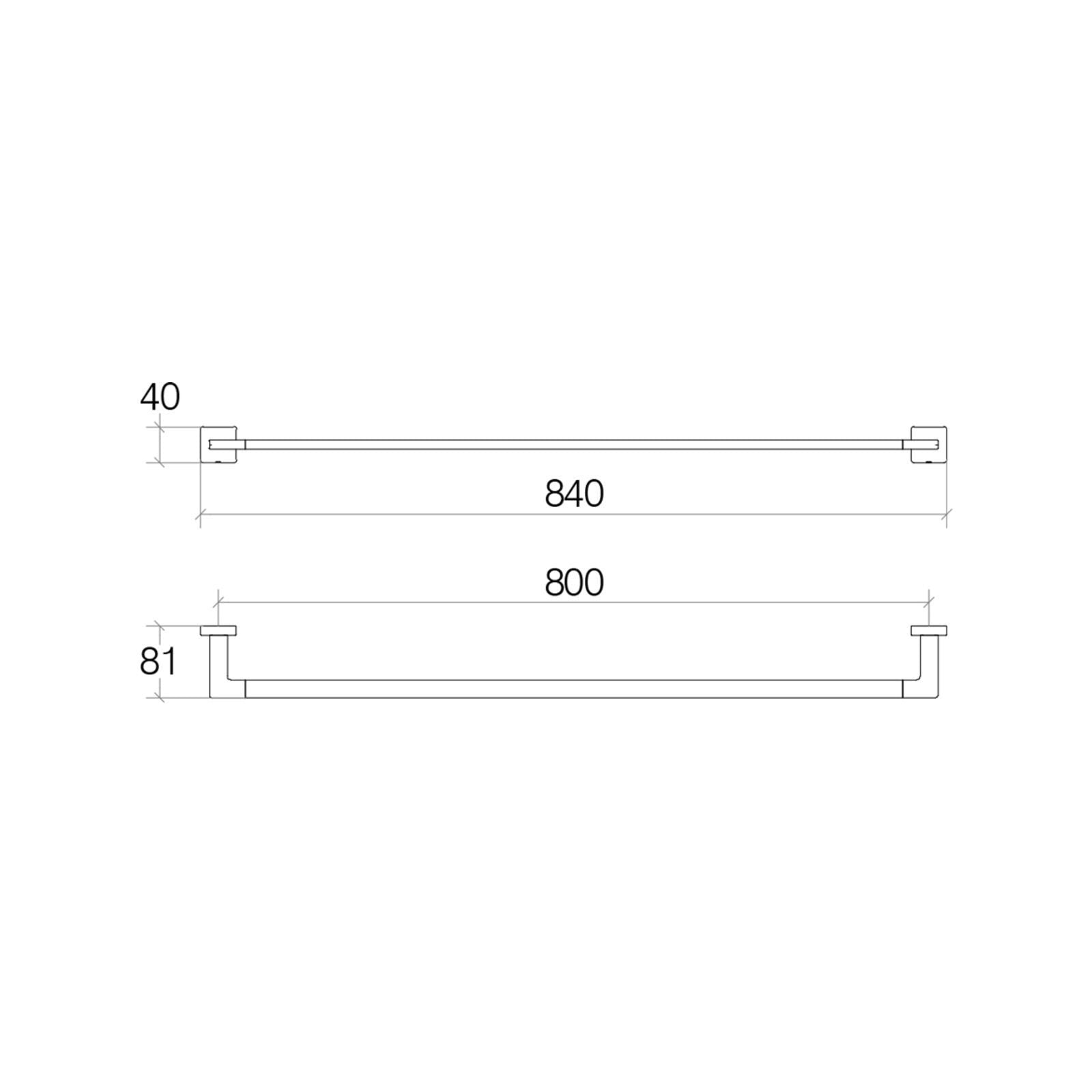 Lineabeta - Porta asciugamani Dado in ottone cromato L.84 cm