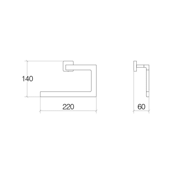 Lineabeta - Anello Porta asciugamani Dado in ottone cromato