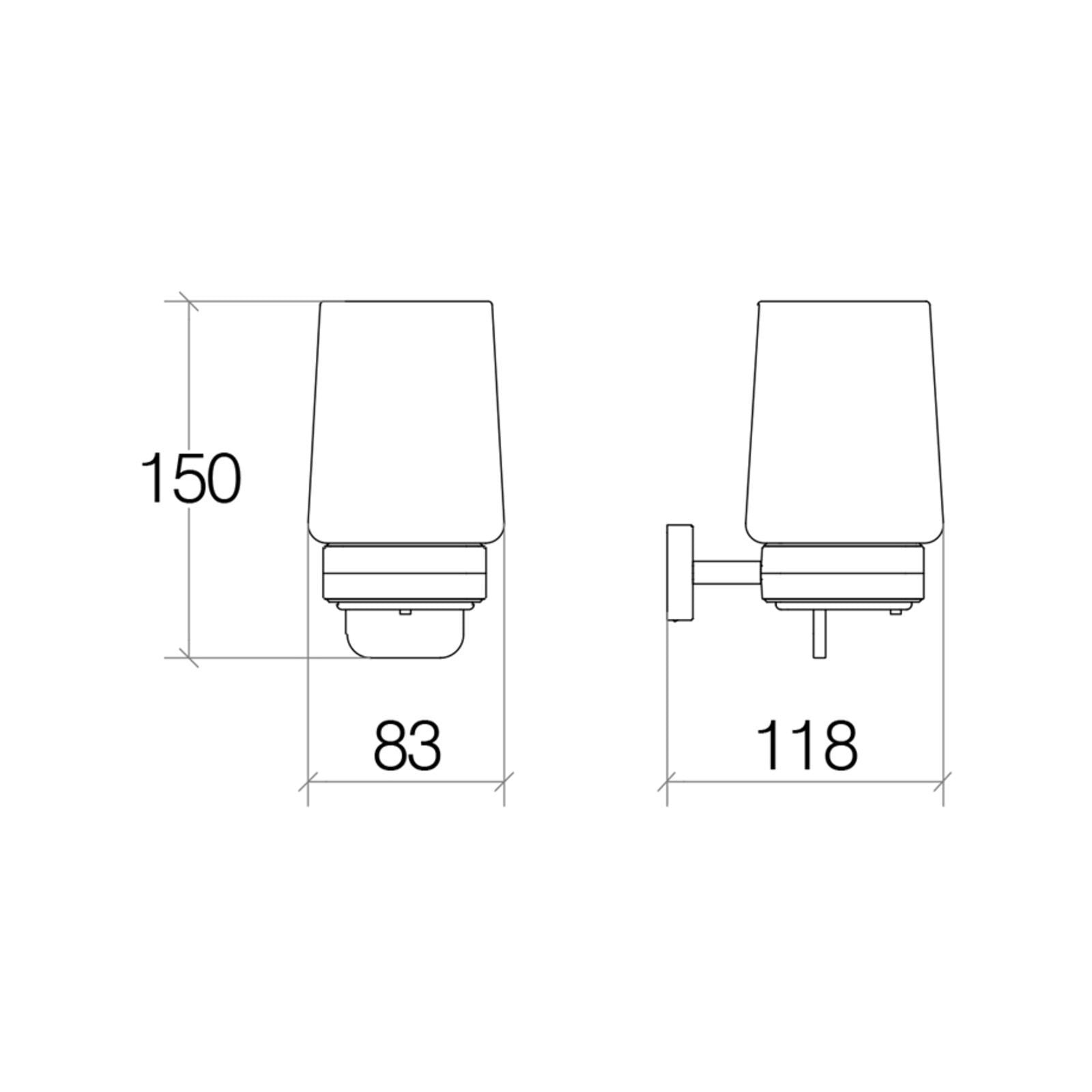 Lineabeta - Dispenser sapone a parete con leva Dado cromo lucido/bianco 150 ml
