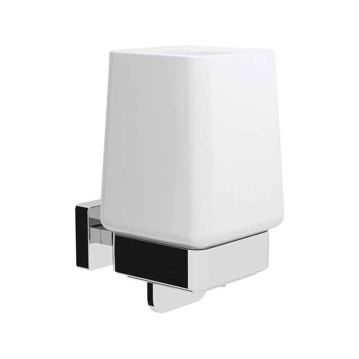 Lineabeta - Dispenser sapone a parete con leva Dado cromo lucido/bianco 150 ml