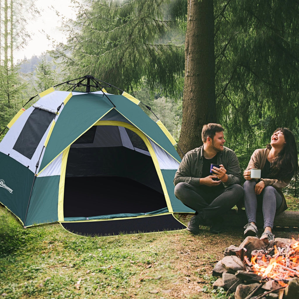 Tenda Cupola; 3 persone Poliestere Verde 205x195x135cm Pedanelli