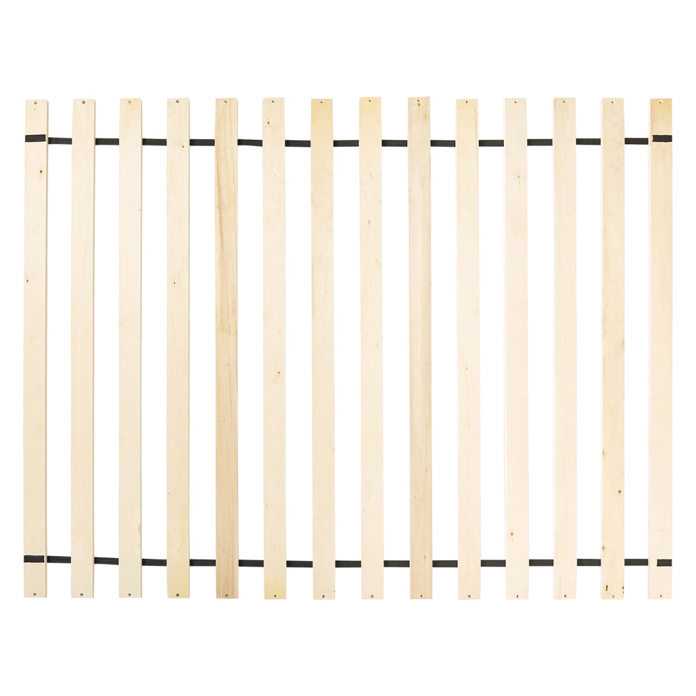 Letto Matrimoniale con Testiera Struttura a Doghe in Legno bianco 140 x 200 cm stile moderno