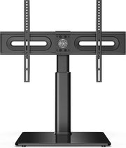 Sostegno per TV regolabile in altezza per schermi da 27 a 65 pollici - Sostegno per tavolo per schermi piani e curvi - Massimo VESA 600x400mm 40kg sostegno per TV regolabile