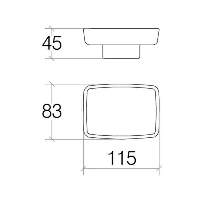 Lineabeta - Portasapone Dado in ceramica bianco