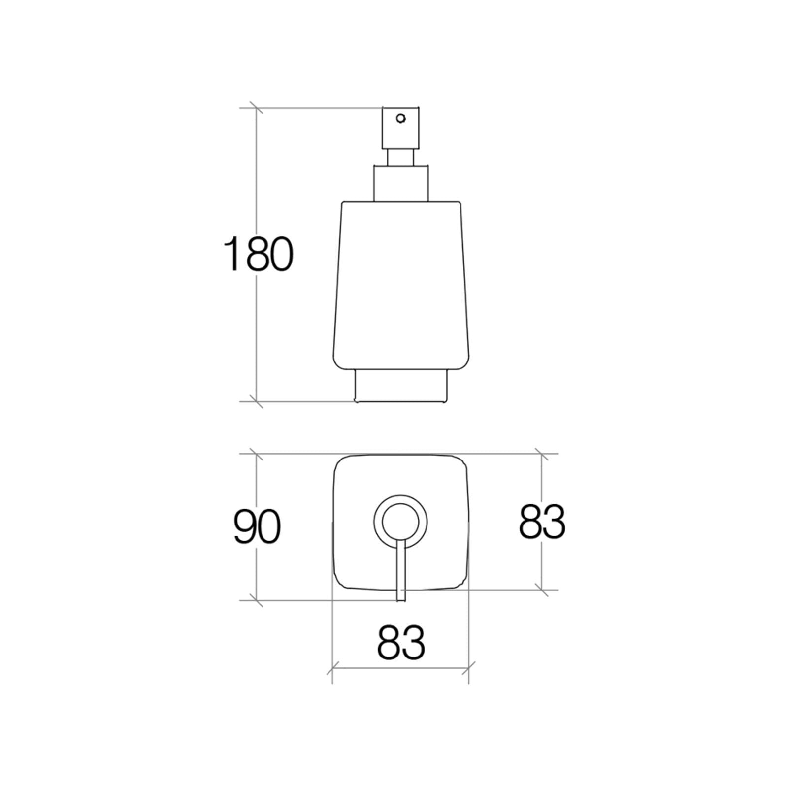 Lineabeta - Dispenser sapone Dado con contenitore in ceramica bianco 250 ml