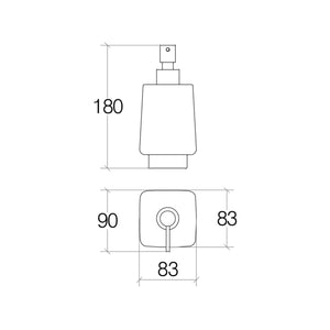 Lineabeta - Dispenser sapone Dado con contenitore in ceramica bianco 250 ml
