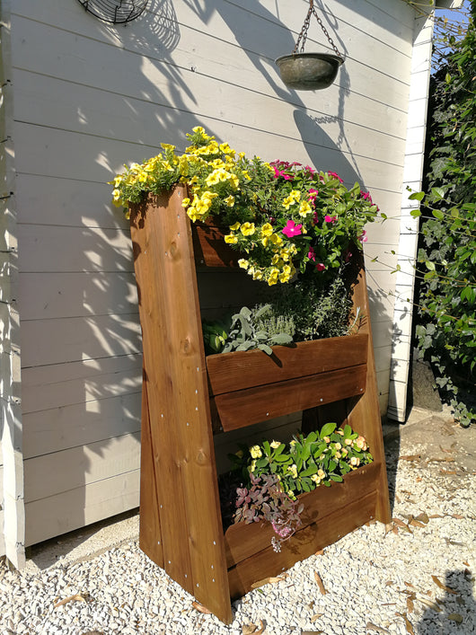 Ortofiore Inclinato Con Vaschette 67X45Xh110 Cm Color Castagno