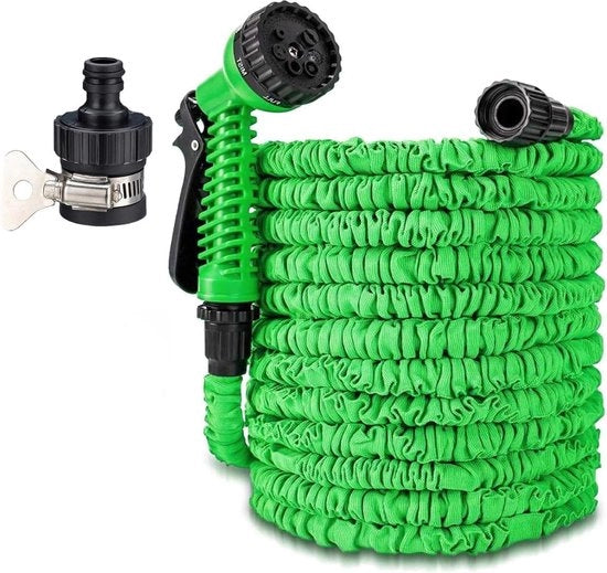 Serpentino Estensibile 30m - Serpentino Flessibile per Auto e Irrigazione con Connettori Universali