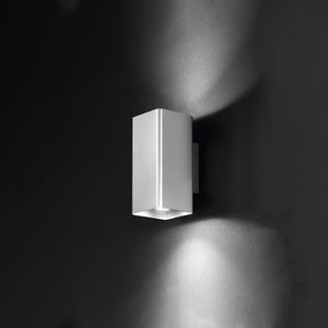 Applique Da Esterno Moderna Lulu' Metallo Cromo Vetro Led 2X7W 3000K