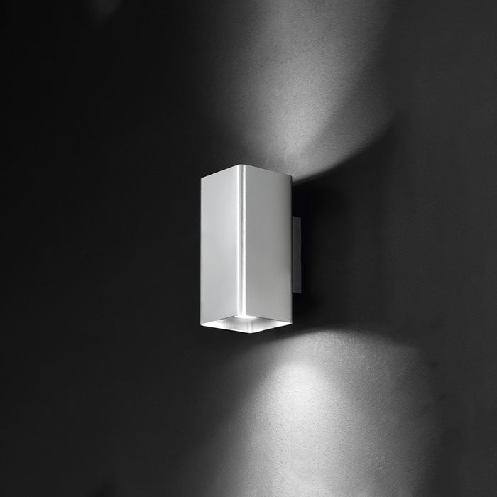 Applique Da Esterno Moderna Lulu' Metallo Cromo Vetro Led 2X7W 3000K