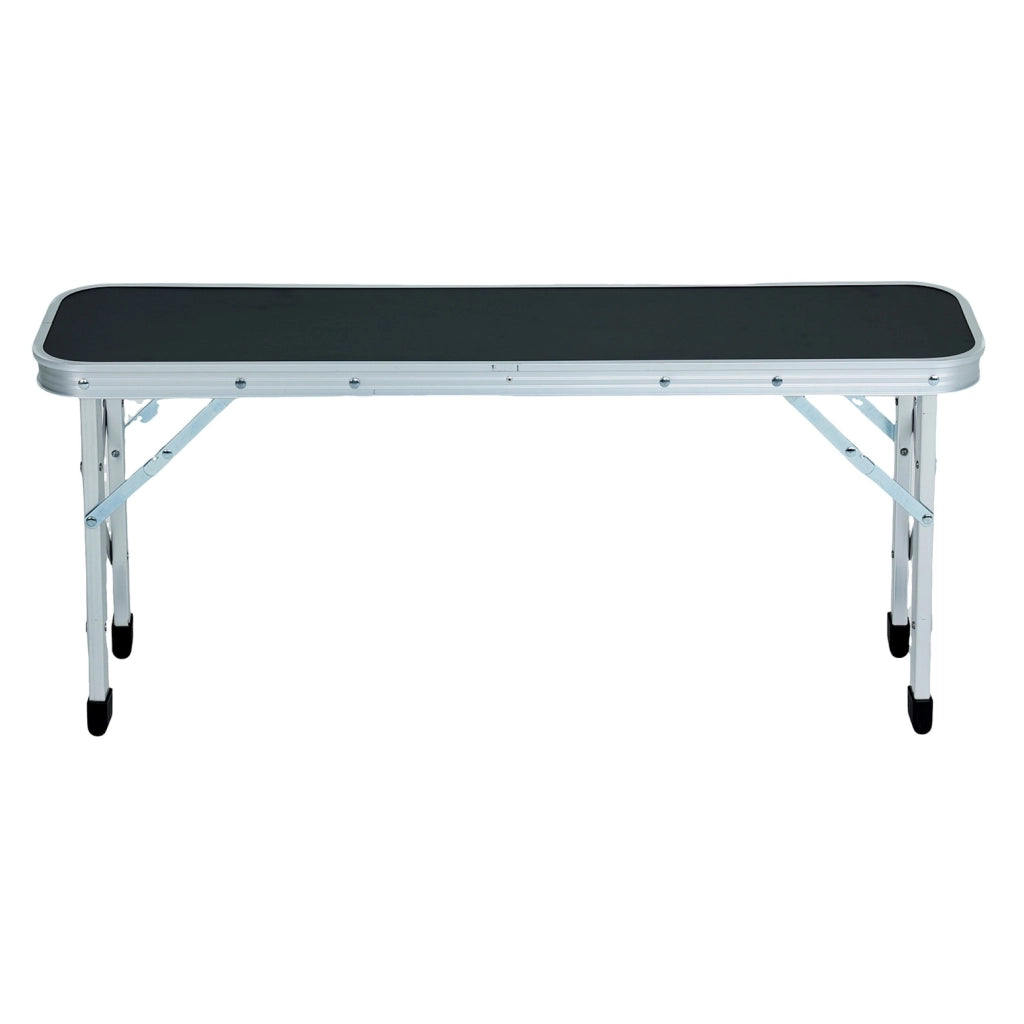Tavolo da Campeggio ROI con 2 Panche Pieghevoli, Colore Nero