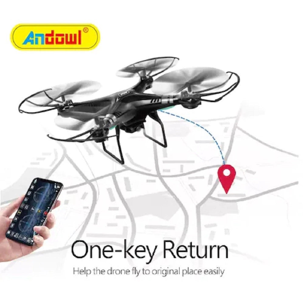 Trade Shop - Drone 4k Hd Corsa A 360° Pulsante Ritorno Home Controllo Gravità Chip Gps Sky533 -