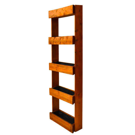 Ortolegno Balcony Diritto 5 Vasche 71X16,5Xh164 Cm Color Castagno