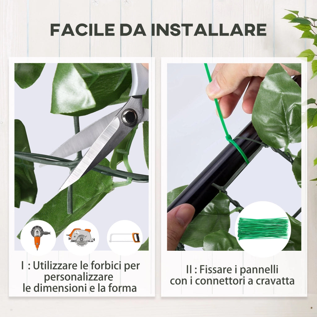 Siepe Artificiale Arrotable ¨C zephmum ¨C Verde Scuro 300x100 cm