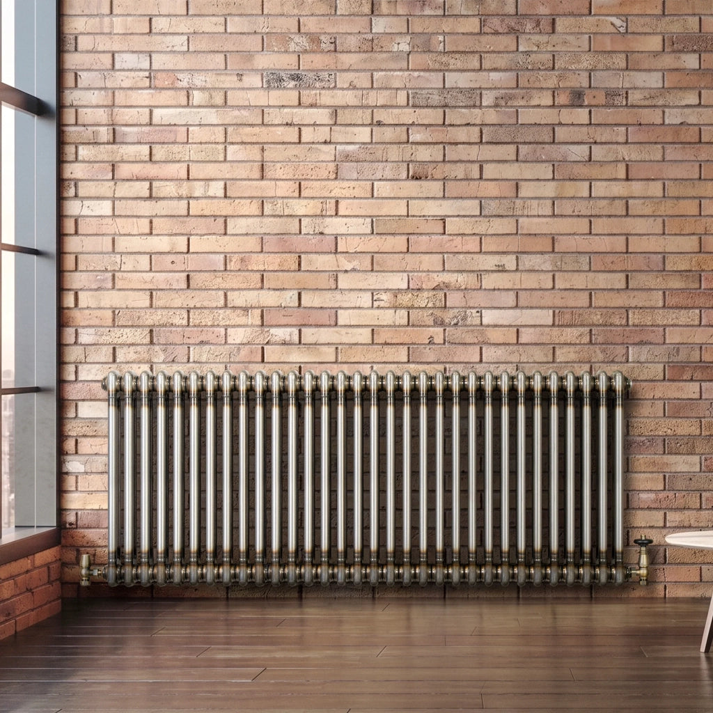 Radiatore 2 Colonne Orizzontale Metallo Grezzo 600x1460 mm
