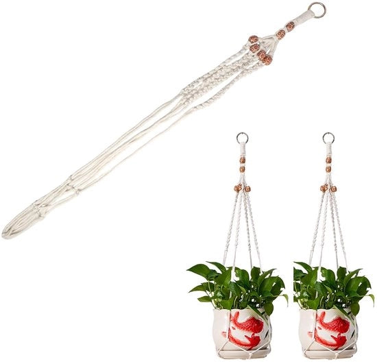 Lampada a rete bohemiana - adatta per interni ed esterni - 1 pezzo - cotone - 85 cm