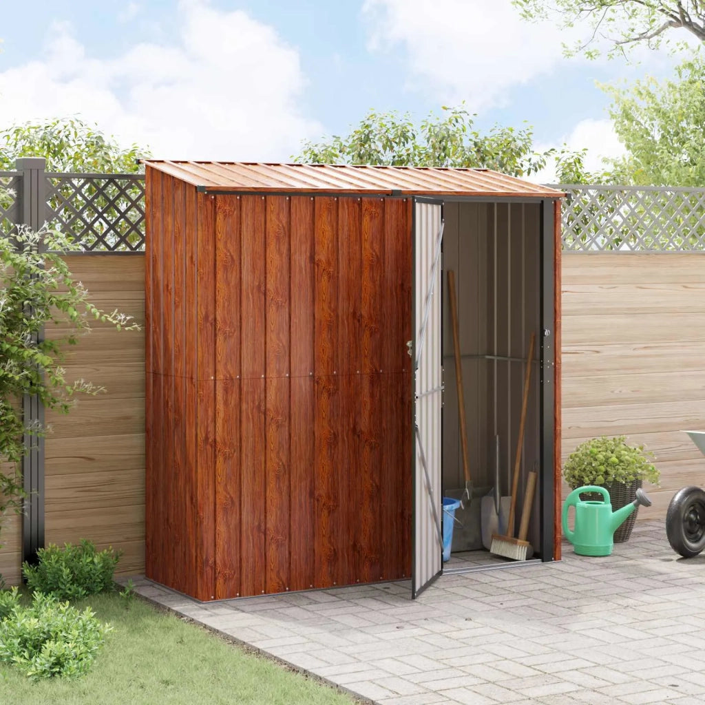 Casette da giardino Marrone 203,5 x 73 x 200 cm Metallo