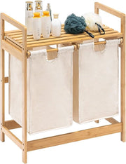 Asciugamano con Struttura in Bambù - Bianco - 2 Asciugamani Riscaldabili - 73 x 64 x 33 cm