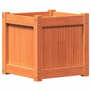 Fioriera rialzata per piante fiori terrazza giardino finitura a cera 40 x 40 x 40 cm legno di pino massiccio marrone 02_0038453