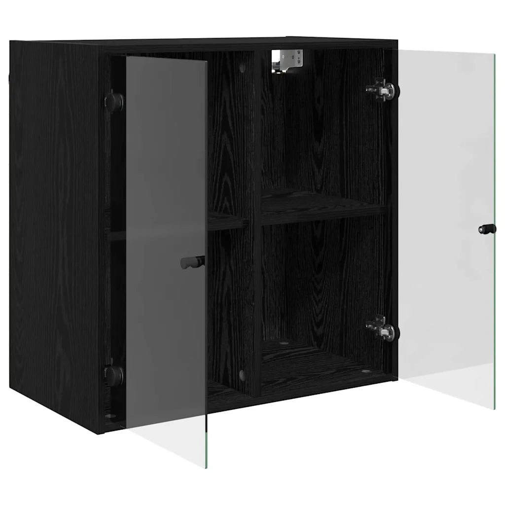 Armadietto a muro Rovere Nero 68 x 37 x 68,5 cm