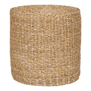 Pouf Rivera in Seagrass e Cotone Naturale — O40×40 cm