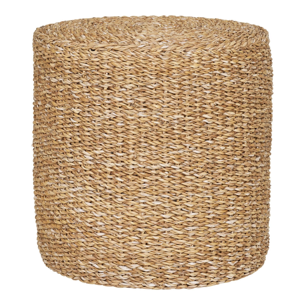Pouf Rivera in Seagrass e Cotone Naturale — O40×40 cm