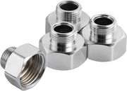 Set di connettori 4 pezzi 1/2" alluminio esterno a 3/8" viti per tubi da irrigazione