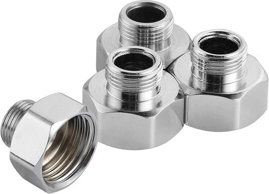 Set di connettori 4 pezzi 1/2" alluminio esterno a 3/8" viti per tubi da irrigazione