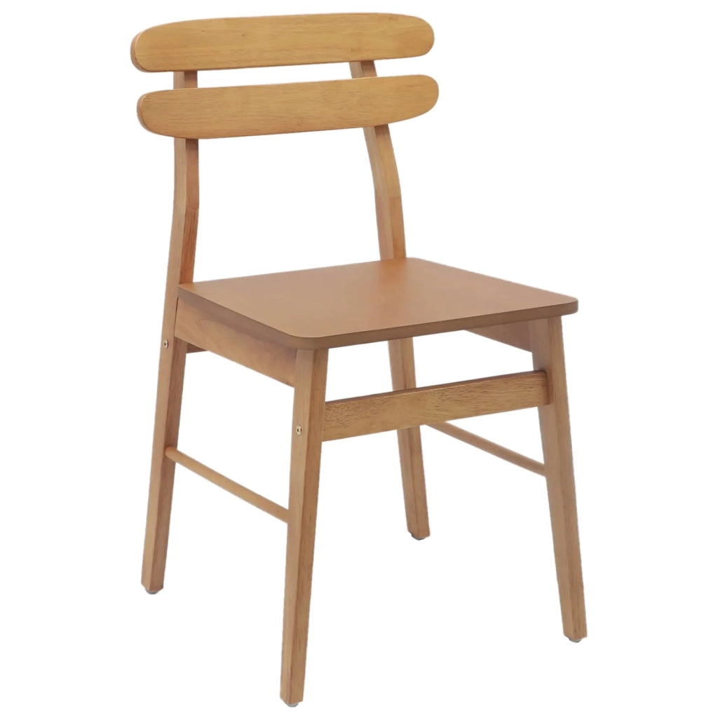 Sedia da pranzo 2 pcs Naturale Legno di gomma solido 42020513