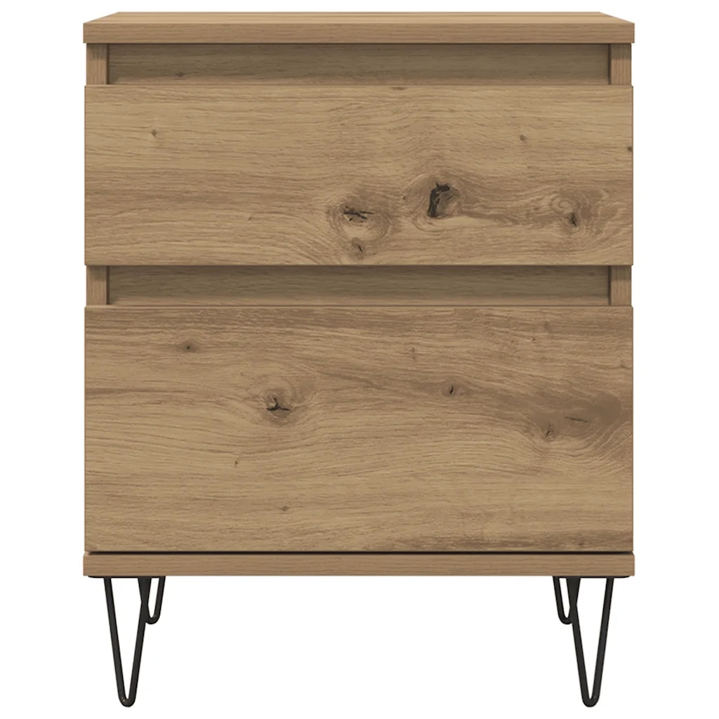 vidaXL Comodini 2pz Rovere Artigianale 40x35x50 cm Legno Multistrato