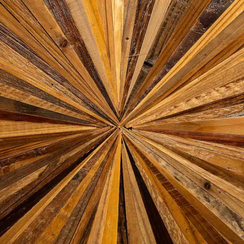 Testiera in legno di recupero marrone 160x7x100h cm