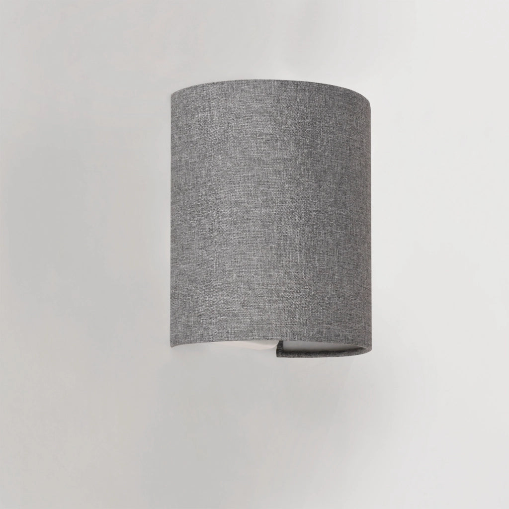 Set Brüssel di 2 Applique per Interni con Paralume Semicilindrico Grigio lux.pro