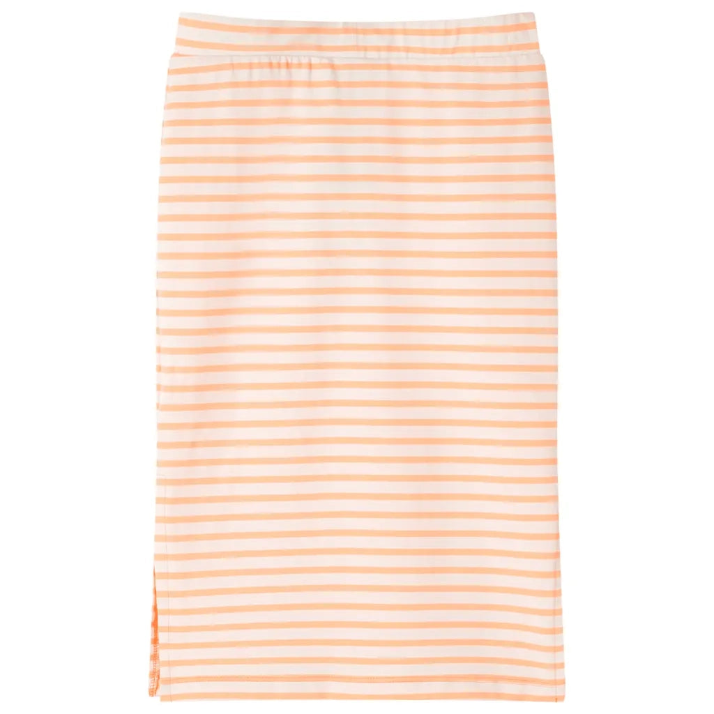 Gonna Dritta da Bambina a Righe Arancione Fluorescente 128 CFW7954272