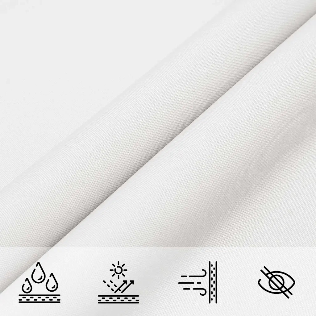 Parasole a Vela in Tela Oxford Quadrata 6x6 m Bianco 135252