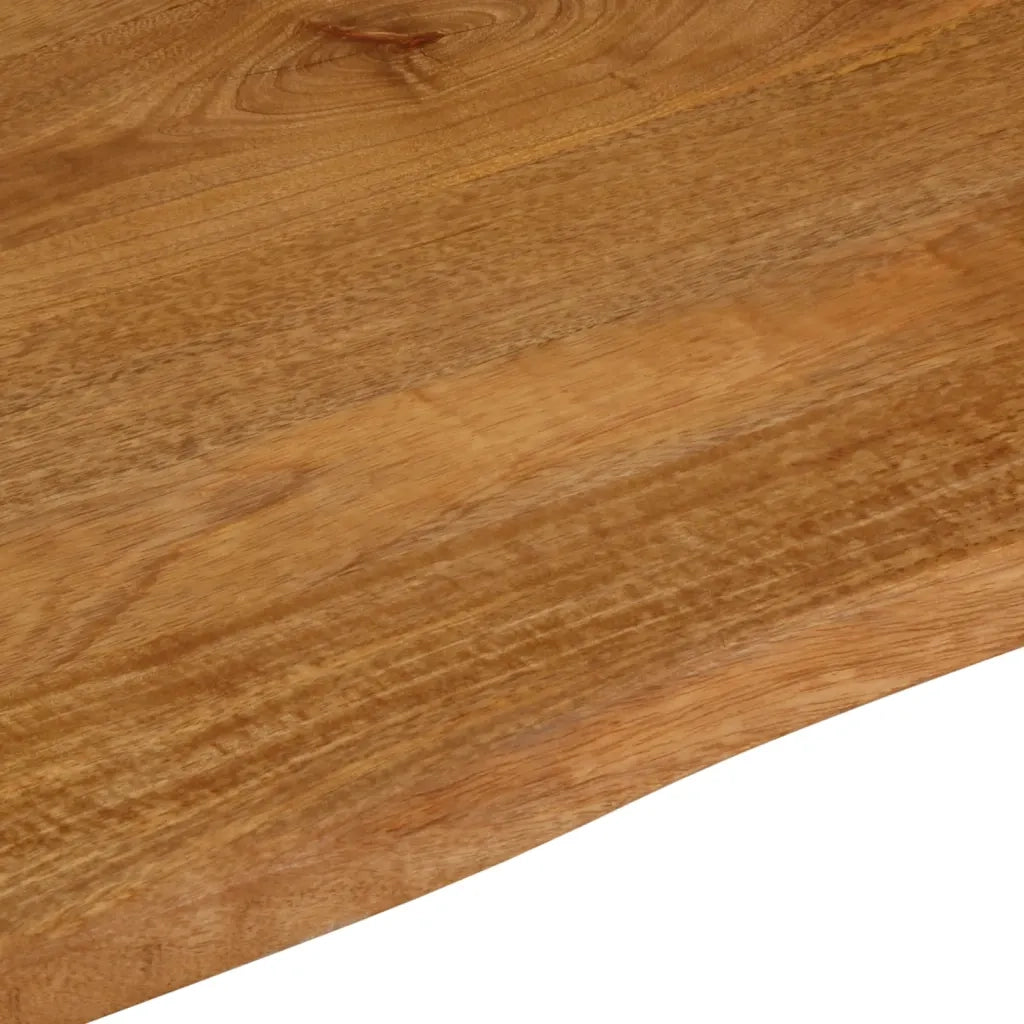Piano Tavolo Bordi Vivi 100x80x3,8cm in Legno Massello di Mango 370604