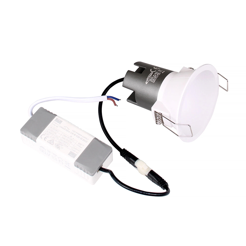 FARETTO LED DA INCASSO 5W ALTA LUMINOSITA' DESIGN MODERNO TONDO IN ALLUMINIO BIANCO - ILLUMINAZIONE EFFICIENTE PER INTERNI