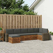 Set di divani da esterno 7 pz Naturale e Antracite 3384638