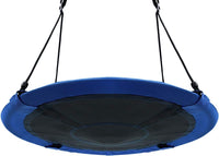 Altalena da Giardino a Nido, Altalena da Giardino per Bambini, con Telaio in Metallo, Regolabile in Altezza: 100-160 cm, Carico Fino a 150 kg (Blu)