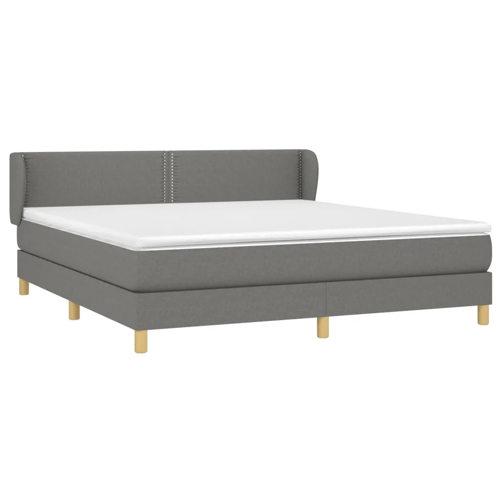 Giroletto a Molle con Materasso Grigio Scuro 160x200 cm Tessutocod mxl 98051
