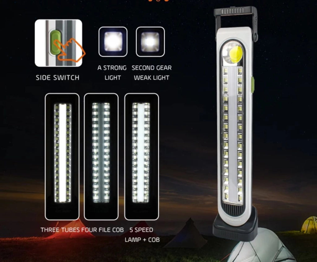 TORCIA PORTATILE LAMPADA DI EMERGENZA RICARICABILE USB SOLARE 30 LED SOLARE