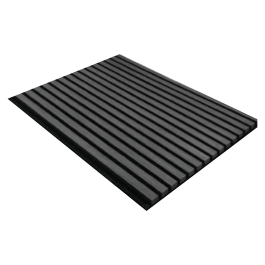 Pannelli Acustici Fonoassorbenti 4pz 60x60cm Decorativi Moderno Rovere Nero 3D
