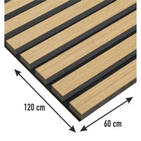 Pannelli Acustici Fonoassorbenti 2pz 60x120cm Decorativi Moderno Rovere Teak 3D